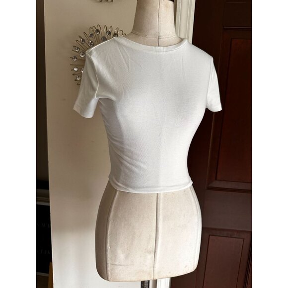 4 amazing mix and match pieces Express cardigan, white t, AEO tank, sparkly legg - Picture 9 of 12